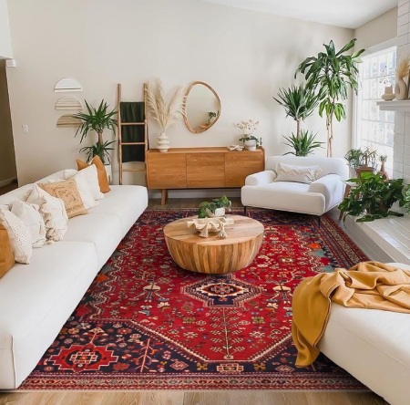 راهنمای ست کردن فرش دستباف ایرانی در دکوراسیون مدرن و شیک