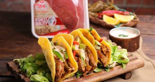 تاکوی گوشت خانگی با نان لواش؛ سریع و خوشمزه